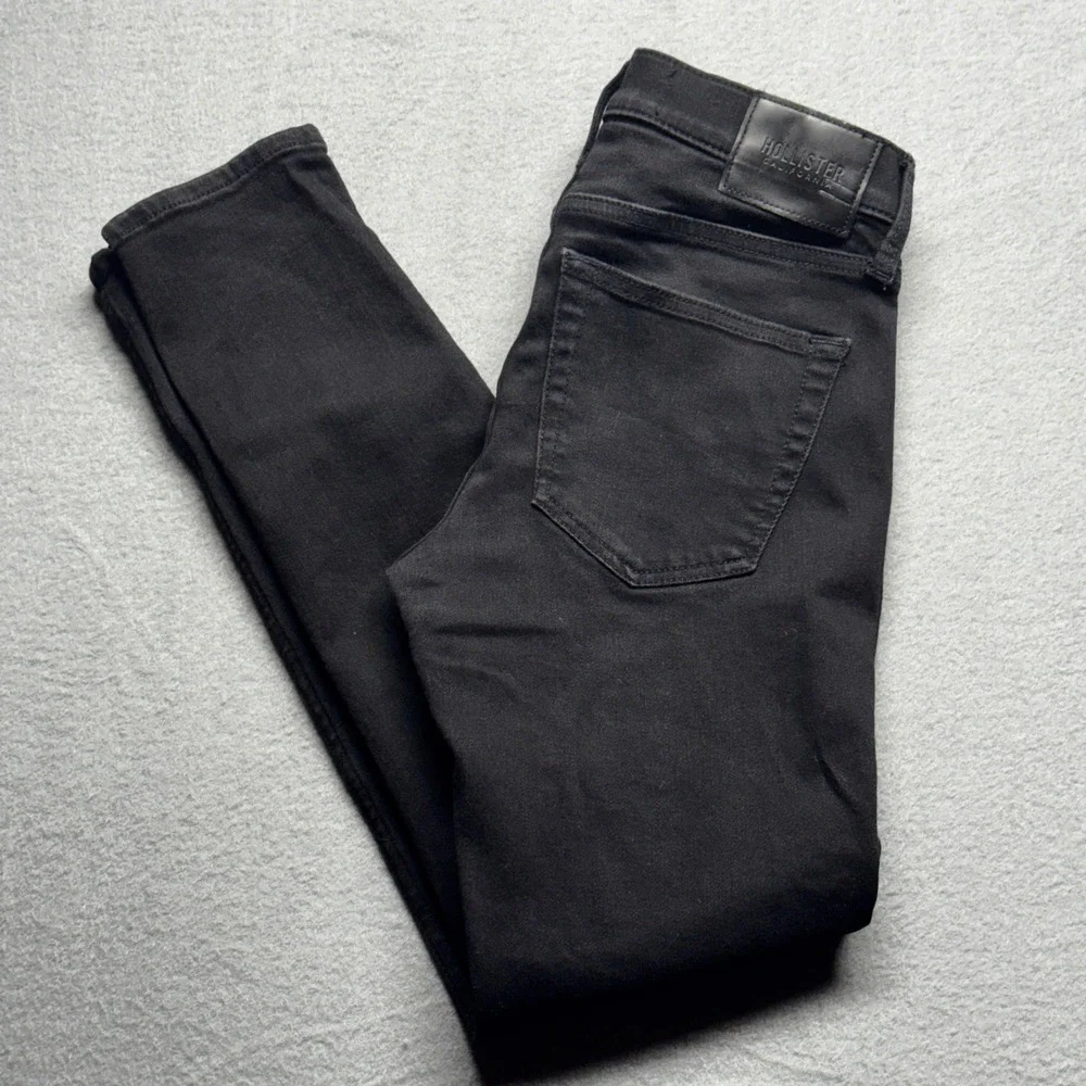 Hollister Advanced Stretch Skinny Jeans Black Mens 28x30 Slim Fit Denim
